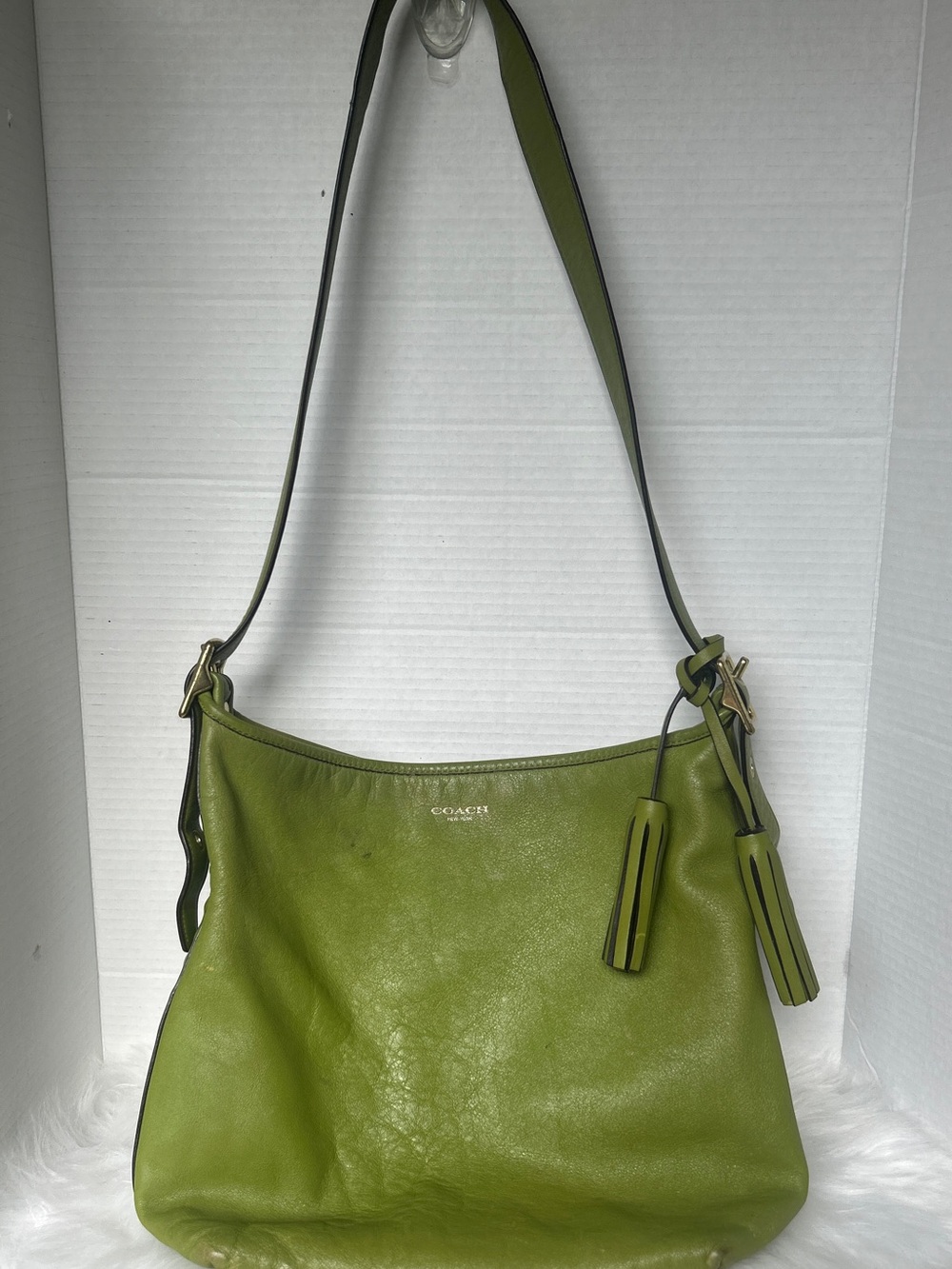 Coach Legacy Chartreuse Green Leather Bag